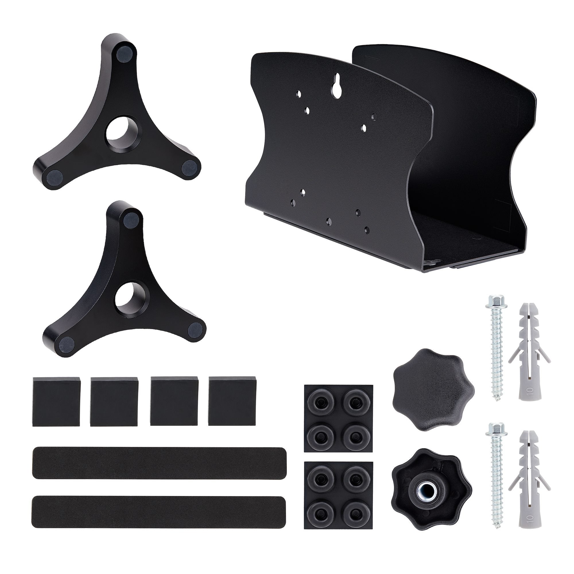 Startech.Com Pc Wall Mount Bracket For Desktop Computers Up To 40lb Toolless Width Adjustment 1.9-7.8in (50-200mm) Heavy-Duty Steel Cpu Tower/Case Shelf/Holder Includes Mounting Hardware And Spacers (2ns-Cpu-Wall-Mount) Soporte De Montaje E