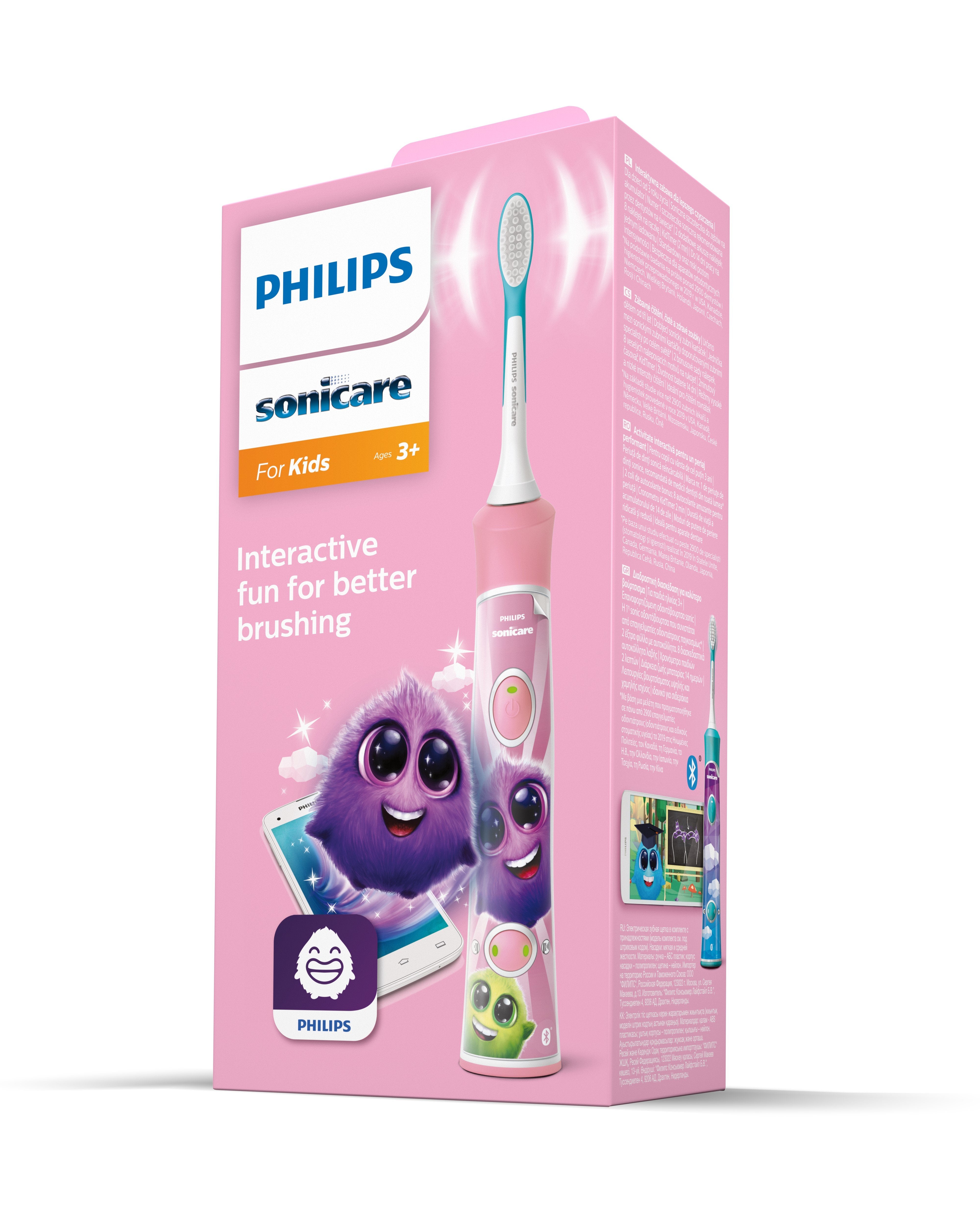 EAN 8710103931096 - Philips Sonicare For Kids HX6352/42 cepillo eléctrico para dientes Niño Cepillo dental sónico Rosa imagen 5