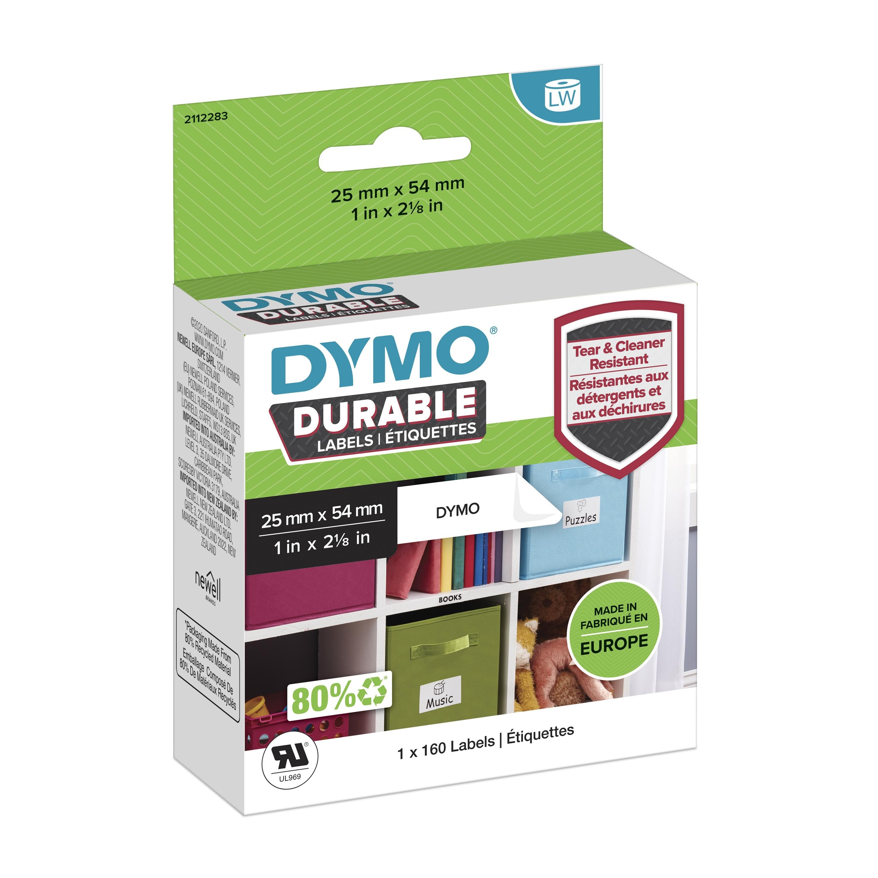 EAN 3026981122835 - DYMO Durable Blanco Etiqueta para impresora autoadhesiva imagen 1