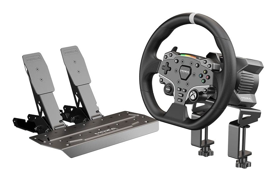 Moza Racing R3 Base + Volante R5 + Pedales Para Pc Y Xbox Negro Rs053