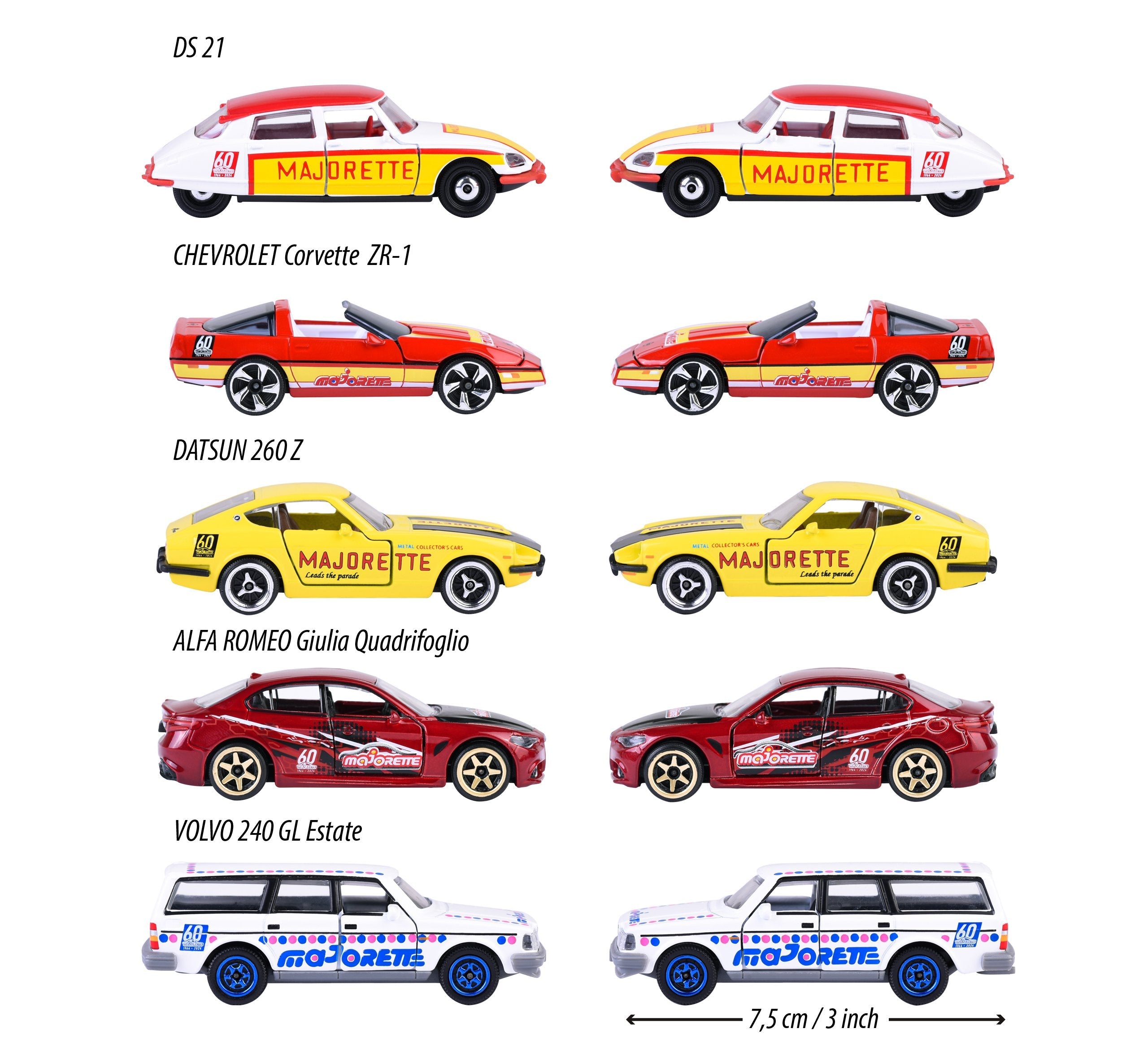 Majorette Anniversary Edition - Set De Regalo Con 5 Modelos De Coches Y Vehículo De Juguete