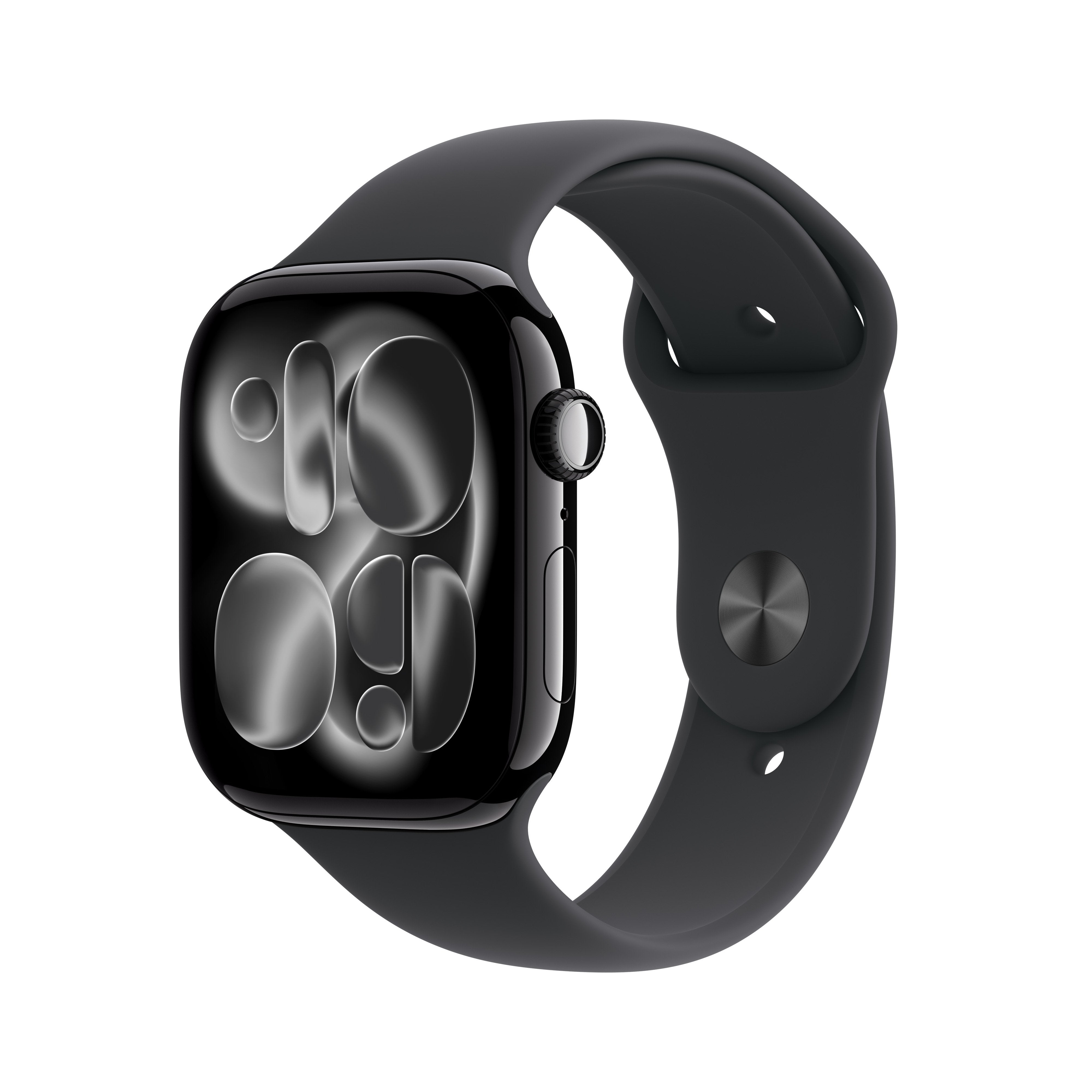 Apple Watch S11 Aluminium Cellular 46mm Diamantschwarz (Sportarmband Schwarz) M L