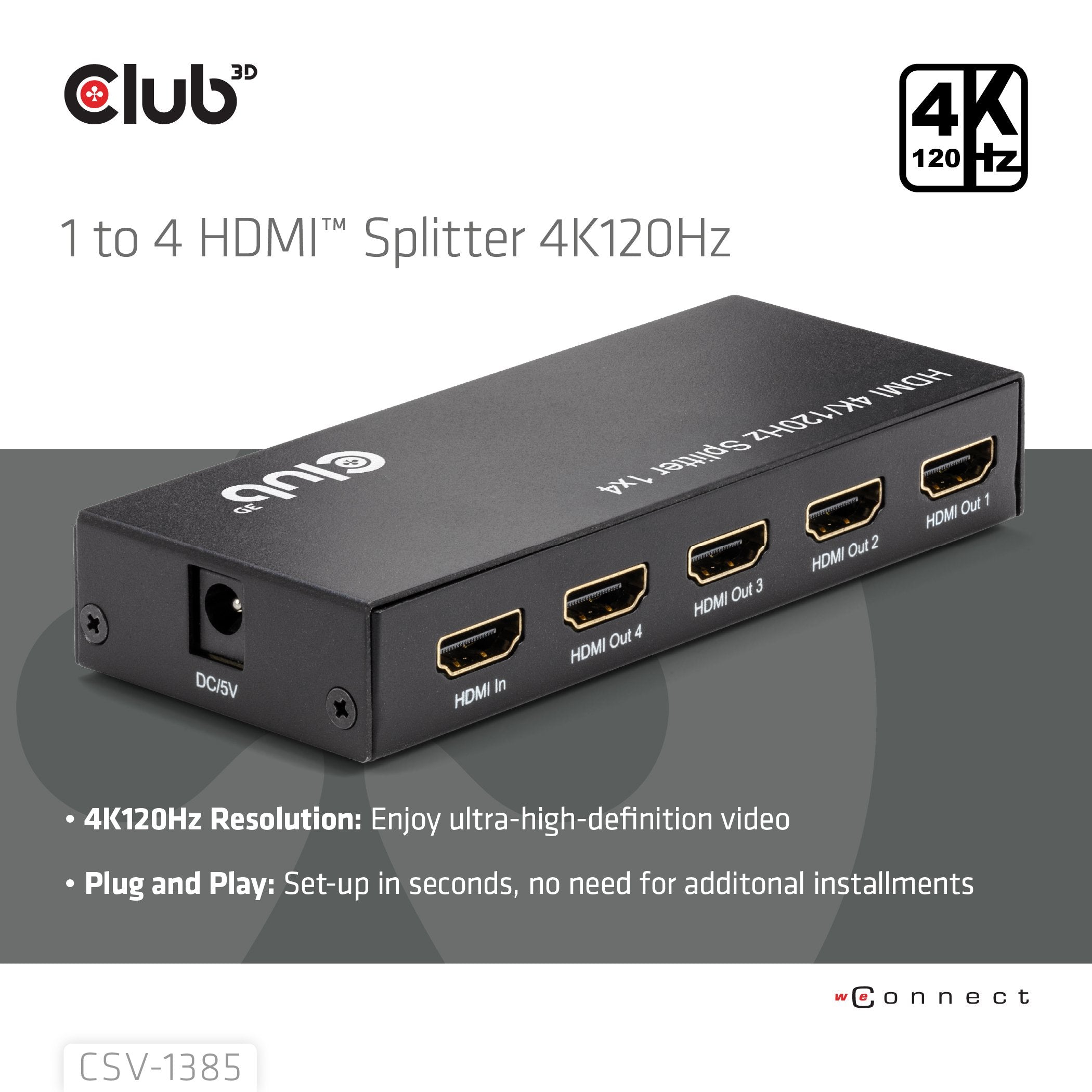 EAN 8719214473198 - CLUB3D Umschalter 4x HDMI imagen 2