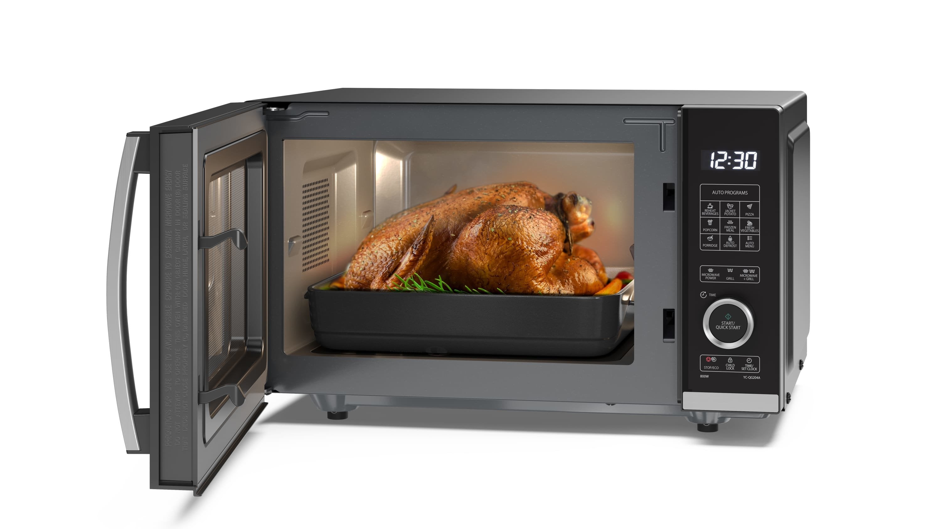 EAN 4974019207261 - Sharp YC-QG204AE-B microondas Negro Microondas con grill Encimera 20 L 800 W imagen 5