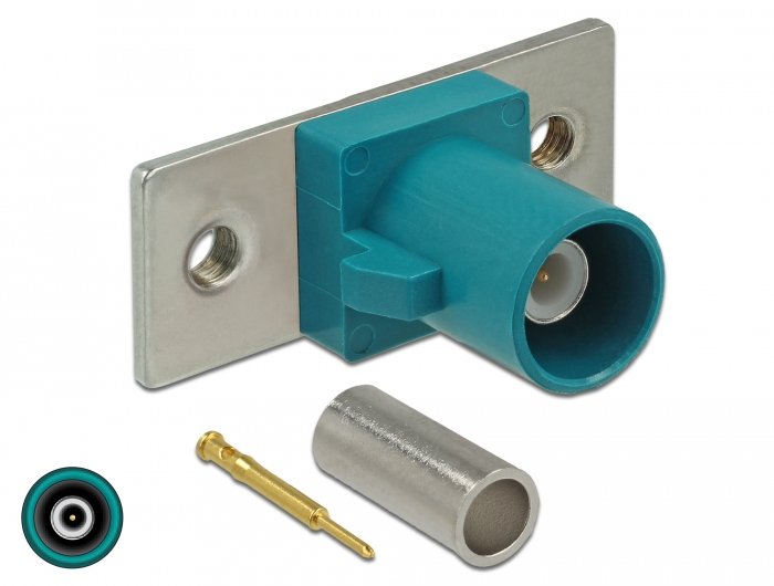 Delock Pasador De Resorte De Enchufe Fakra Z Para Engarzar 2 Orificios Preperforados