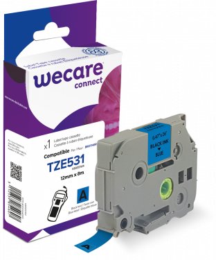 Armor K80051w4 Cinta Para Impresora De Etiquetas Brother Tze-531 Negro Sobre Azul