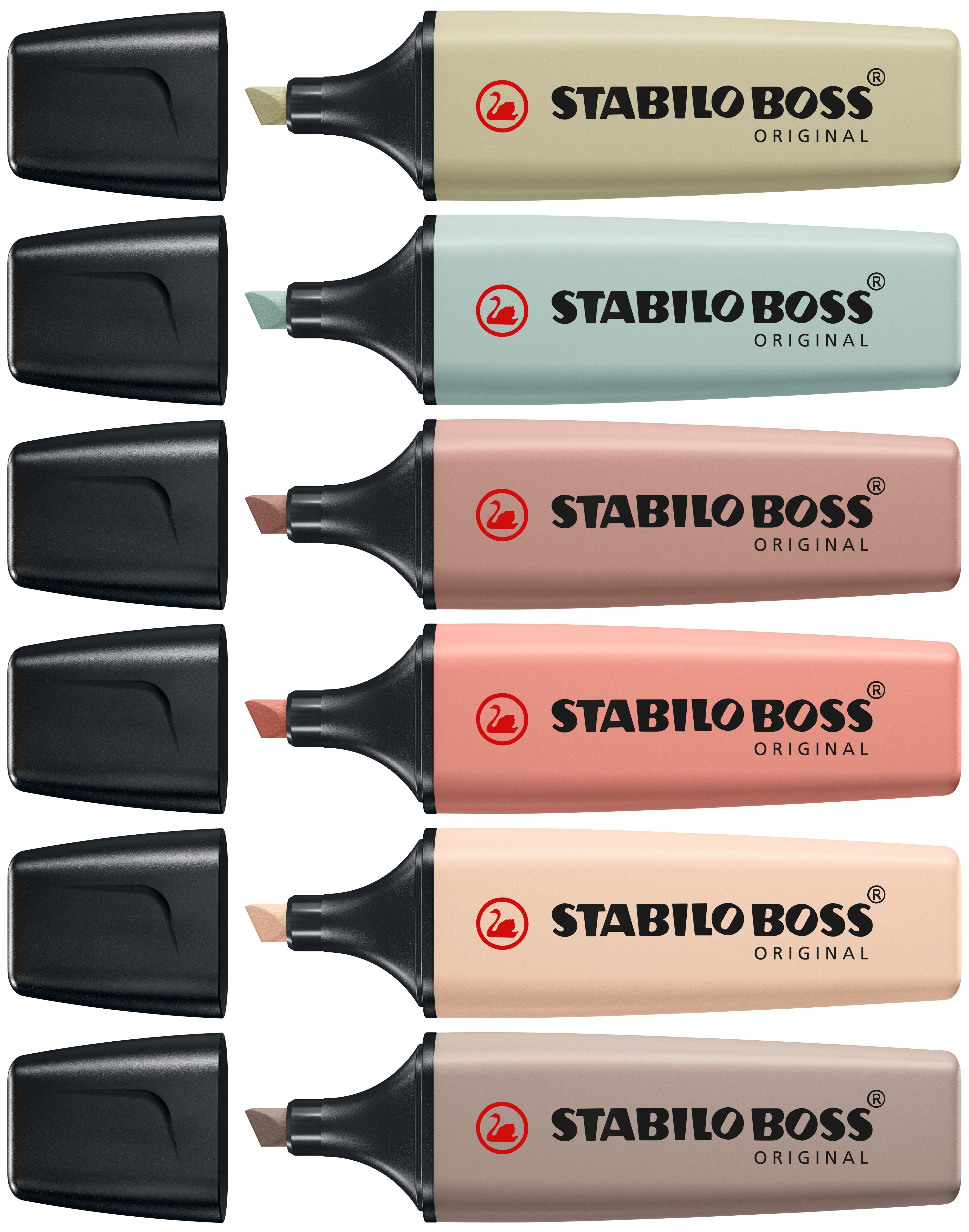 EAN 4006381603140 - STABILO BOSS NatureColors marcador 6 pieza(s) Punta de cincel Negro, Bronce, Marrón, Verde, Gris, Verde c imagen 1