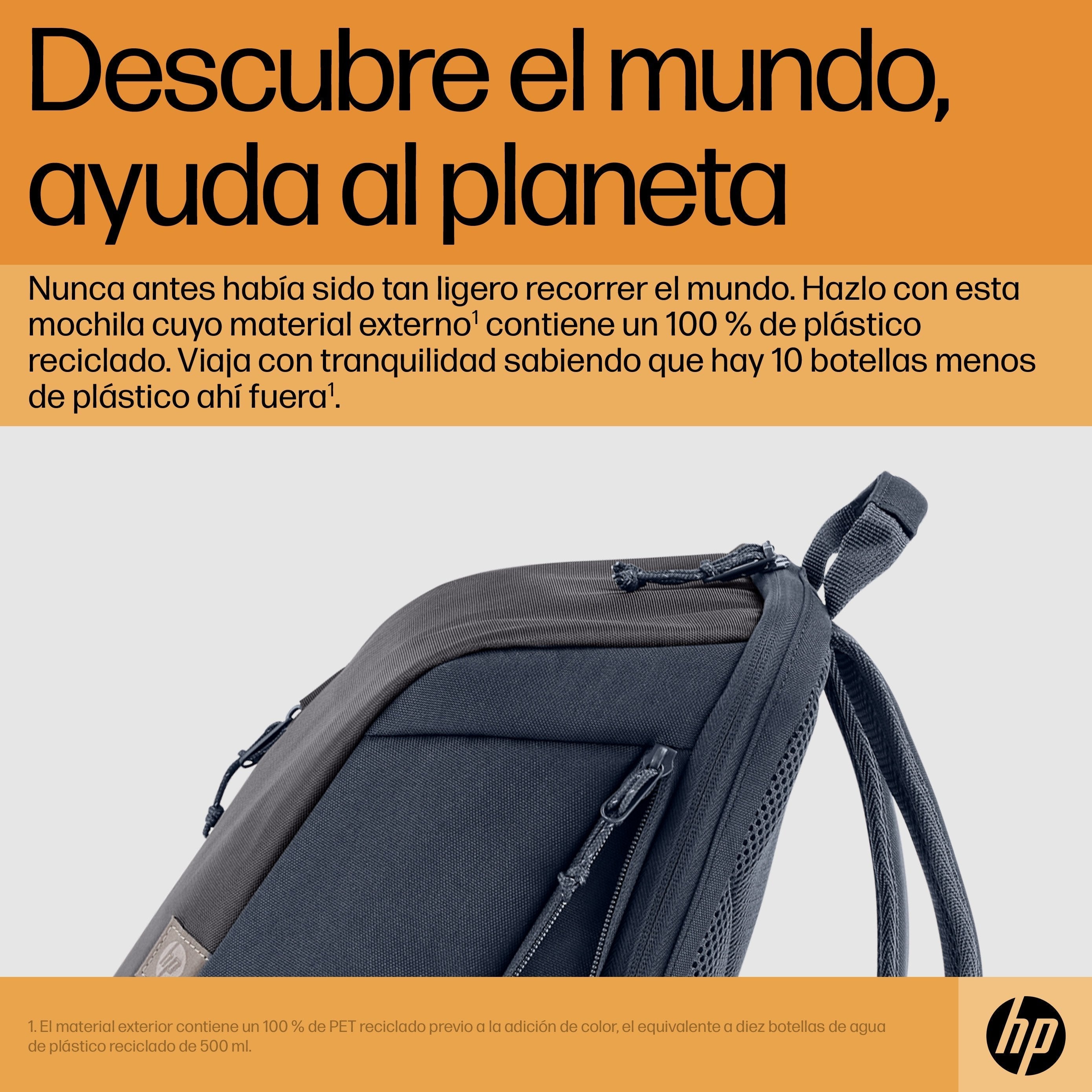 Hp Mochila Para Portátil Travel De 15,6 Pulgadas Y 18 Litros, Color Gris
