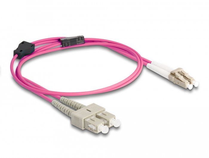 Delock Lwl Cable Mit Metallarmierung Lc Duplex Zu Sc Duplex Multimode Om4 1 M