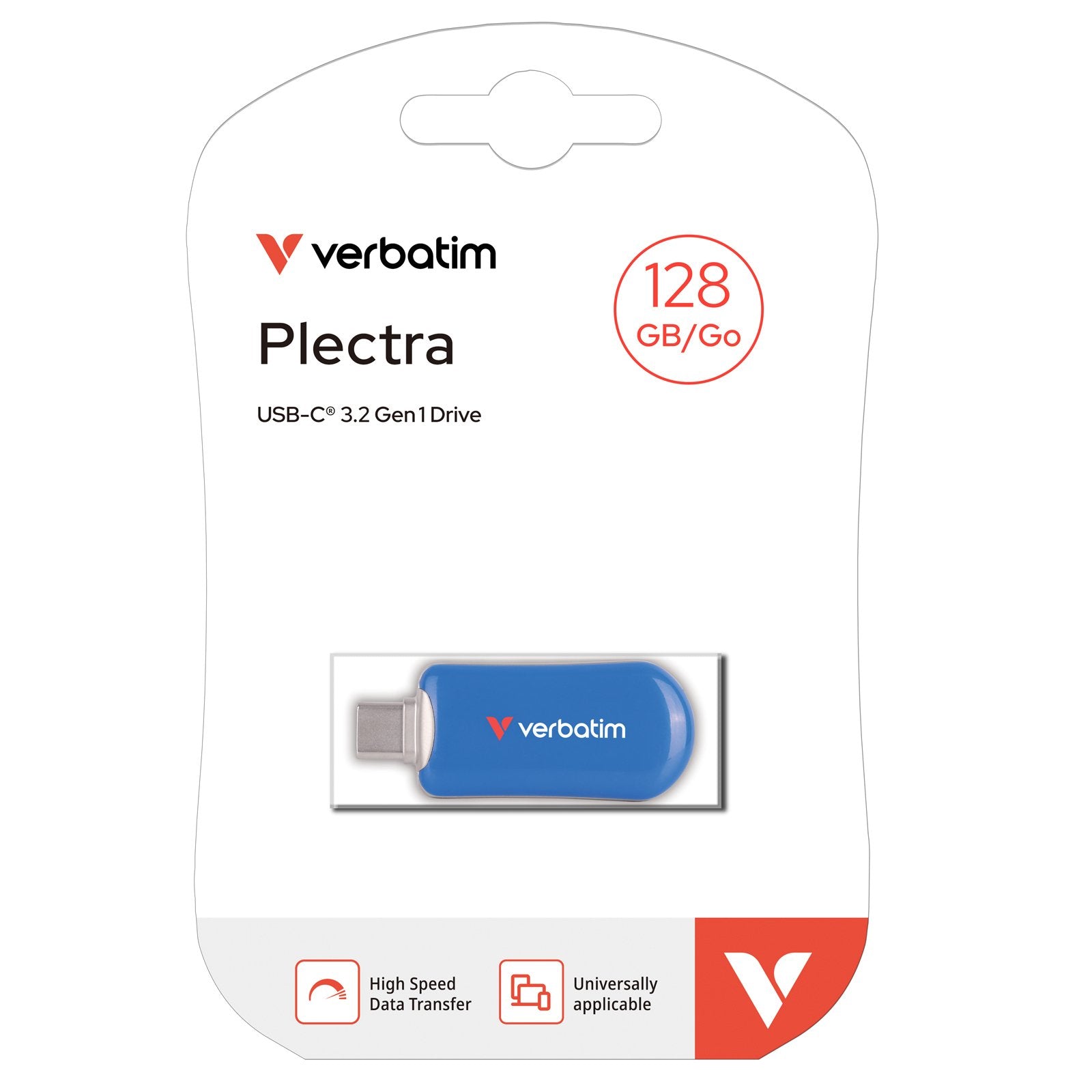 Verbatim Plectra Blue 128gb Usb-C Flash Drive 30233