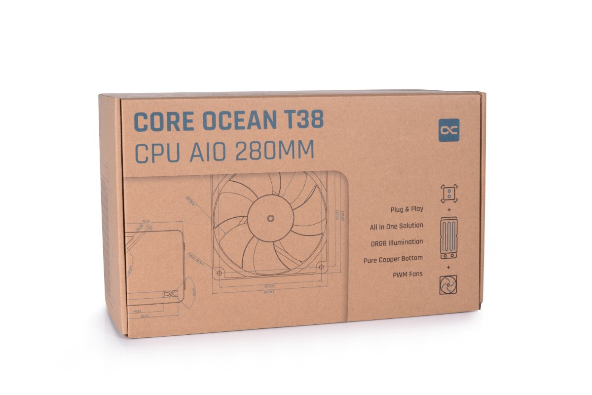 EAN 4250197130530 - Alphacool Core Ocean T38 AIO 280mm Procesador Sistema de refrigeración líquida todo en uno 14 cm Negro 1 imagen 10