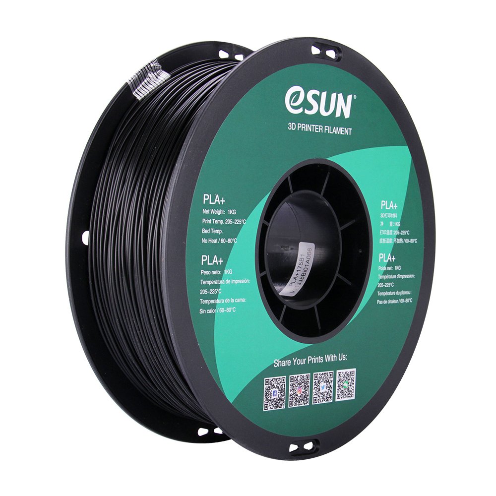 Esun Filamento 3d Pla+ 1.75mm Negro 1kg