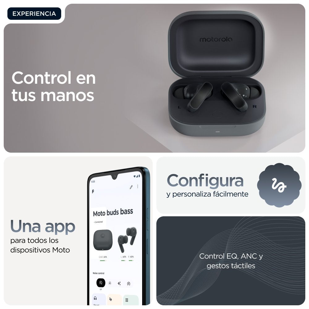 EAN 840493607016 - Motorola Moto Buds Bass Auriculares True Wireless Stereo (TWS) Dentro de oído Llamadas/Música Bluetooth Ne imagen 13