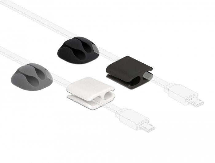 Delock Cablehalter Und Cableclip Set 4 Stück