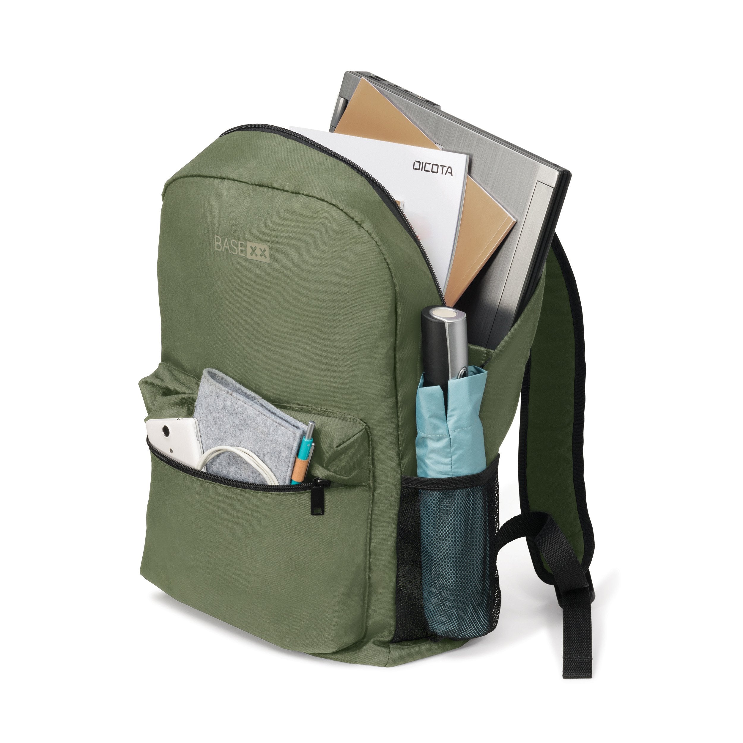 EAN 7640186417303 - BASE XX D31965 maletines para portátil 39,6 cm (15.6") Mochila Verde, Oliva imagen 4