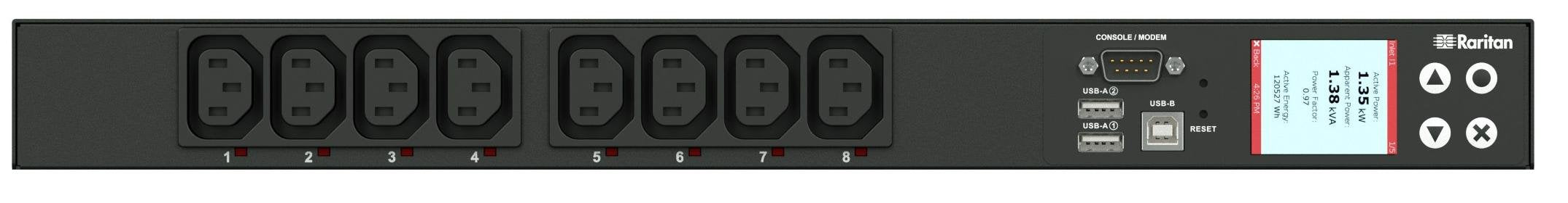 EAN 785813015419 - Raritan PX3-5190R unidad de distribución de energía (PDU) 8 salidas AC 1U Negro imagen 5