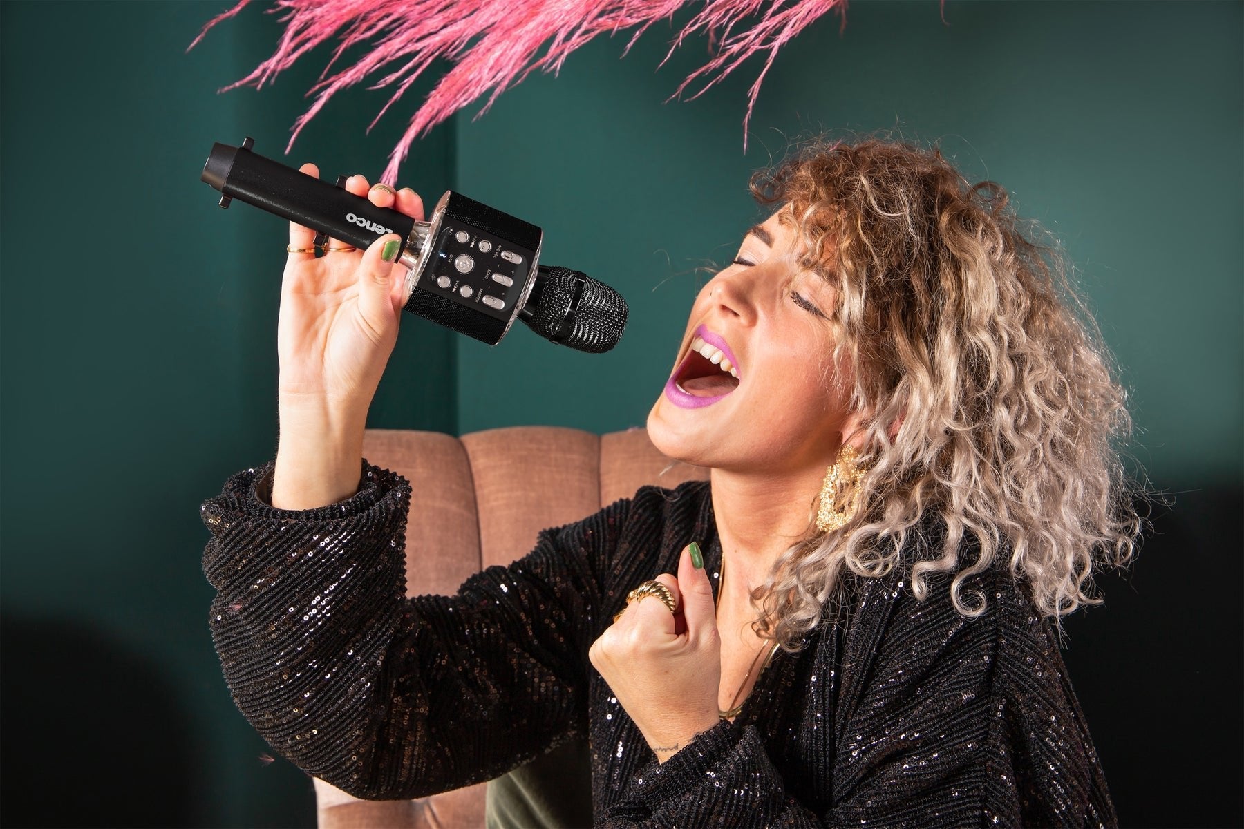 Lenco Bmc-090 Bt Mikro Mit Lautsprecher Schwarz