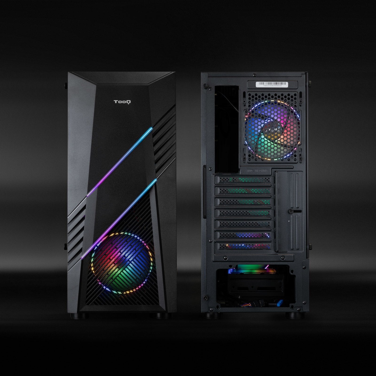 Tooq Biohazard Caja Semitorre Gaming Atx/Micro-Atx/Mini-Itx Rgb - Panel Lateral Cristal Templado - Tamaño Disco