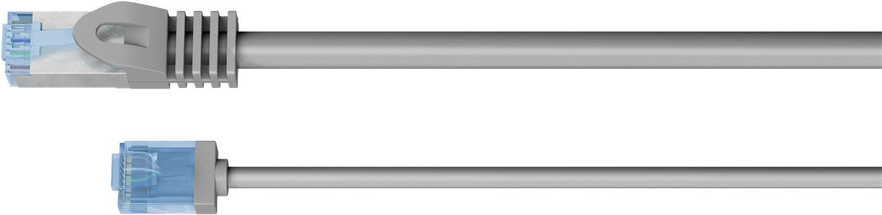 Latiguillo Cat 6a, U/Utp, 3.00 M, Gris, Lszh-Tpe Slim Delgado Goobay