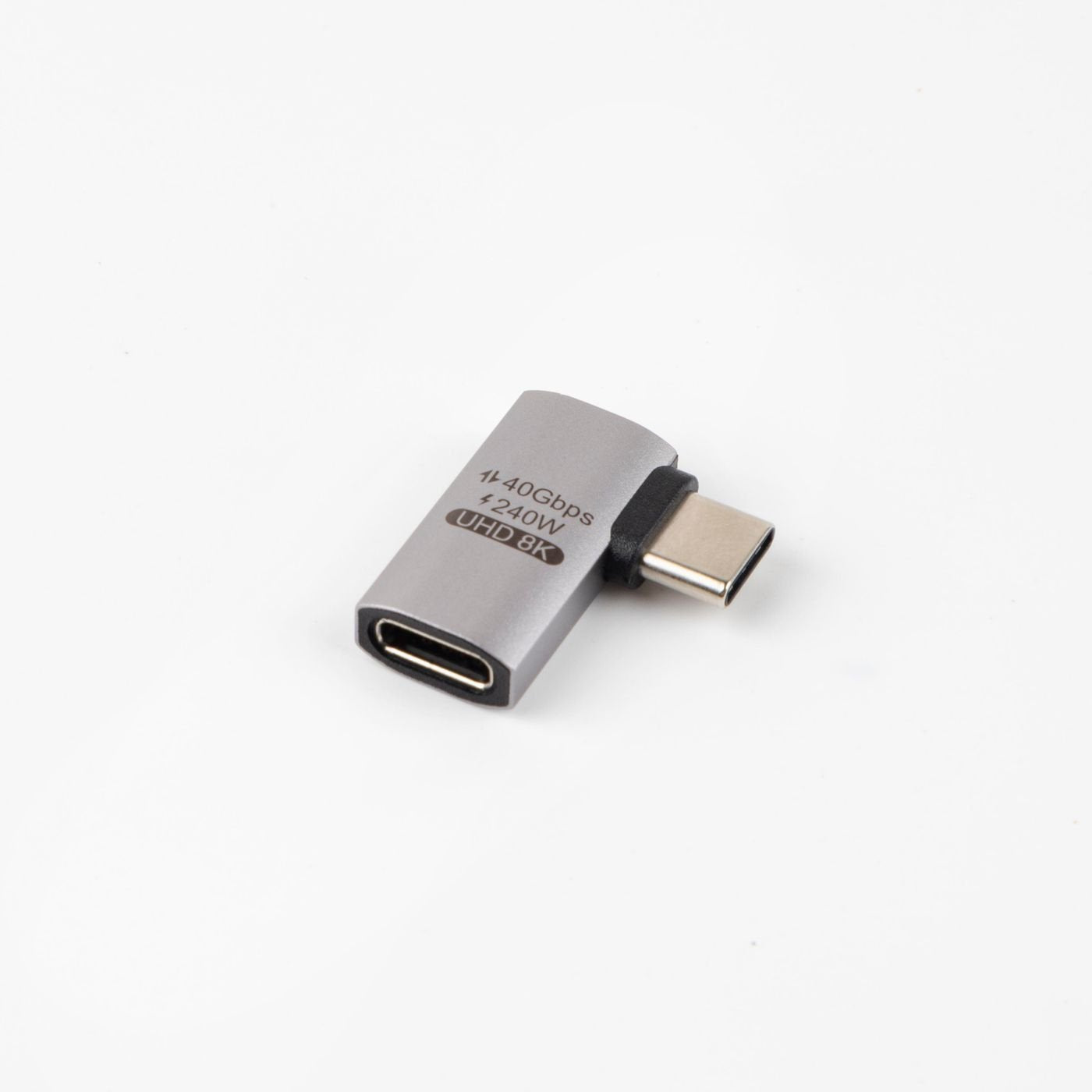 Premium Usb4 Gen 3x2 Usb-C Angeled Adapter, 40gbps, 240w