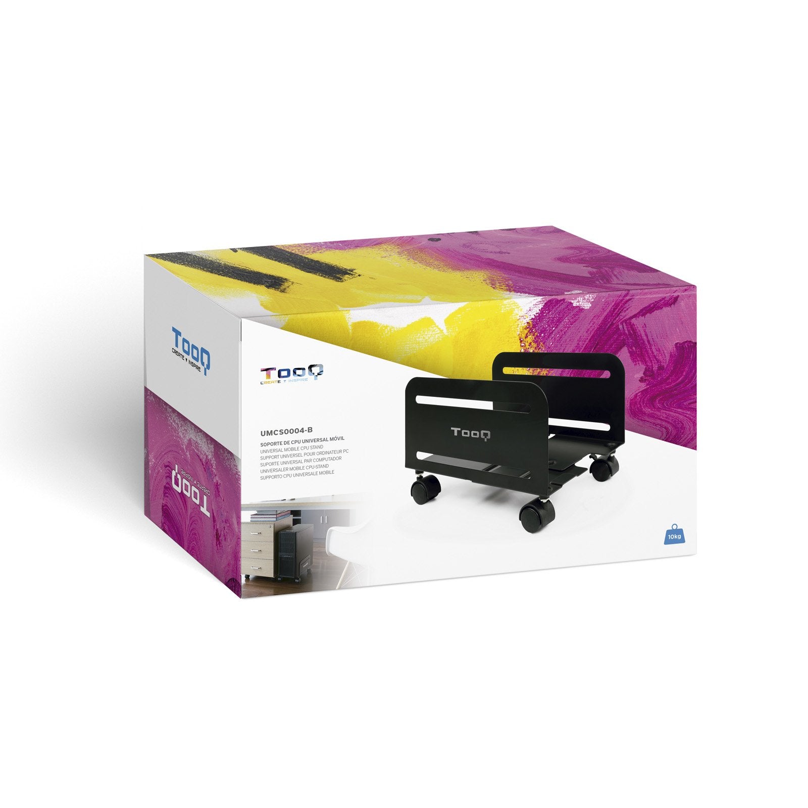 EAN 8433281009493 - TooQ UMCS0004-B soporte de CPU Carro para equipo informático Negro imagen 8