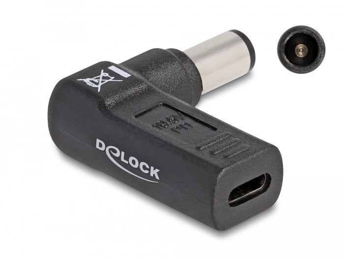 Delock Adapter Für Notebook Ladecable Usb Type-C Buchse Zu Dell 7,4 X 5,0 Mm Stecker 90° Gewinkelt