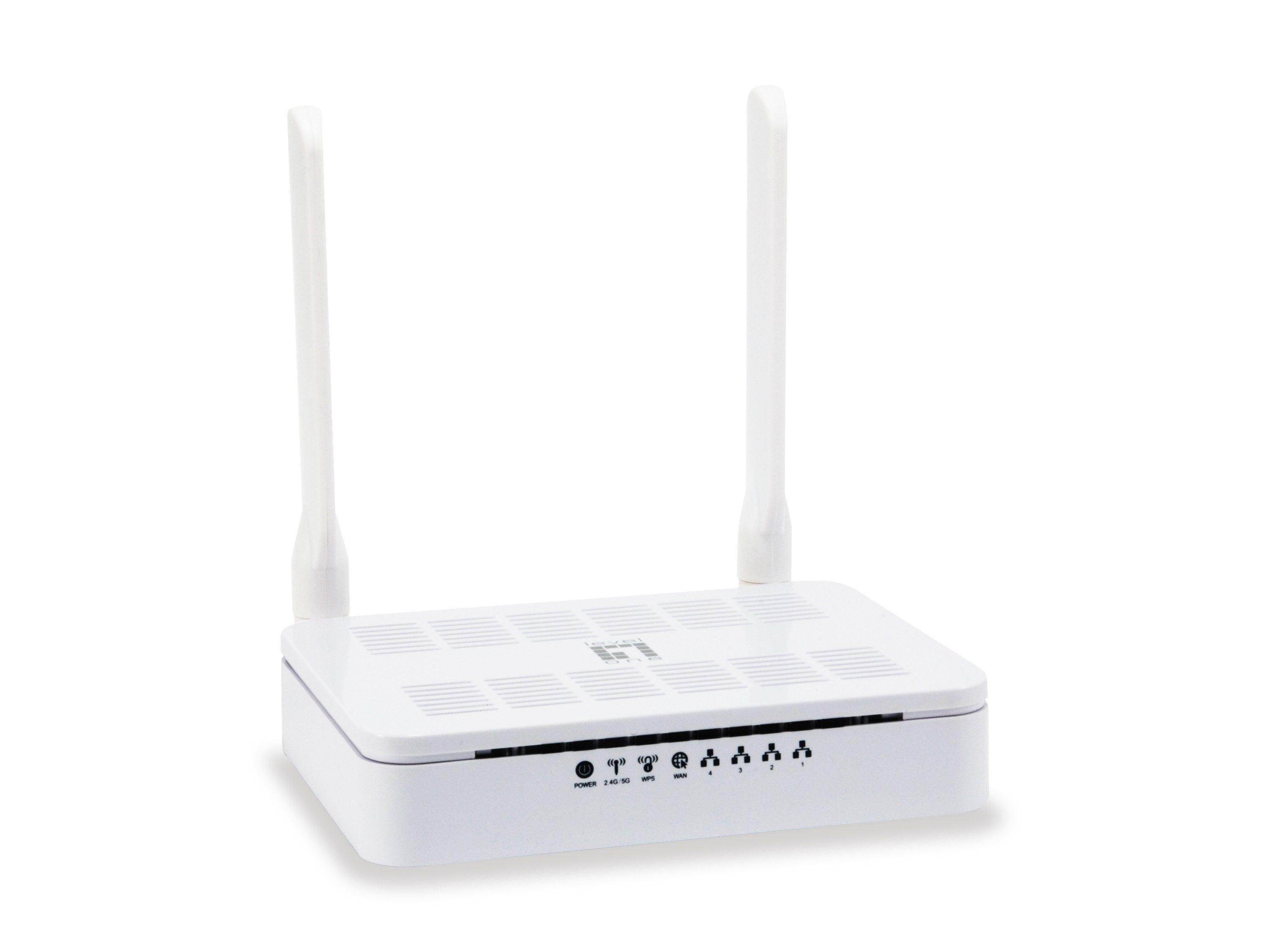 Level One Router Wifi Dualband Ac1200 300mb En 2,4ghz Y 867mb En 5ghz 4p Giga 2 Antenas Fijas Wps
