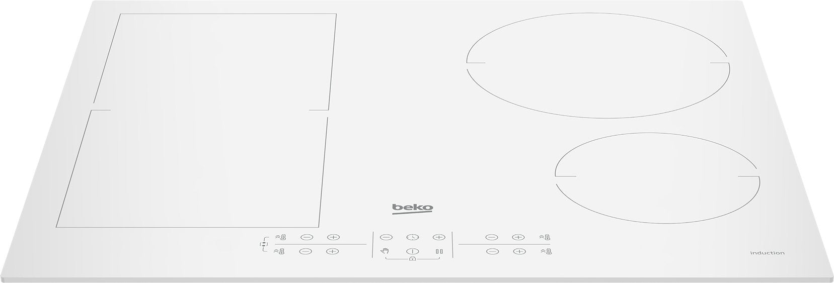 Beko Hii64200fmtw Hobs Blanco Integrado 60 Cm Con Placa De Inducción 4 Zona(S)