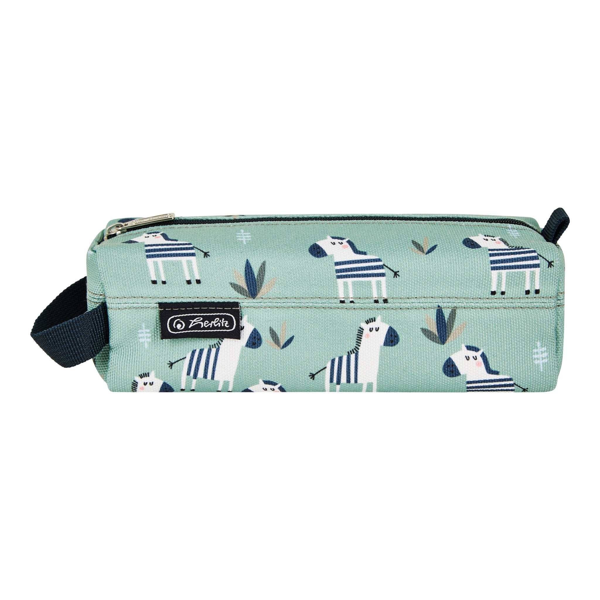 EAN 4008110353135 - Herlitz Quattro Crazy Zebra Estuche suave Poliéster Negro, Verde, Blanco imagen 1