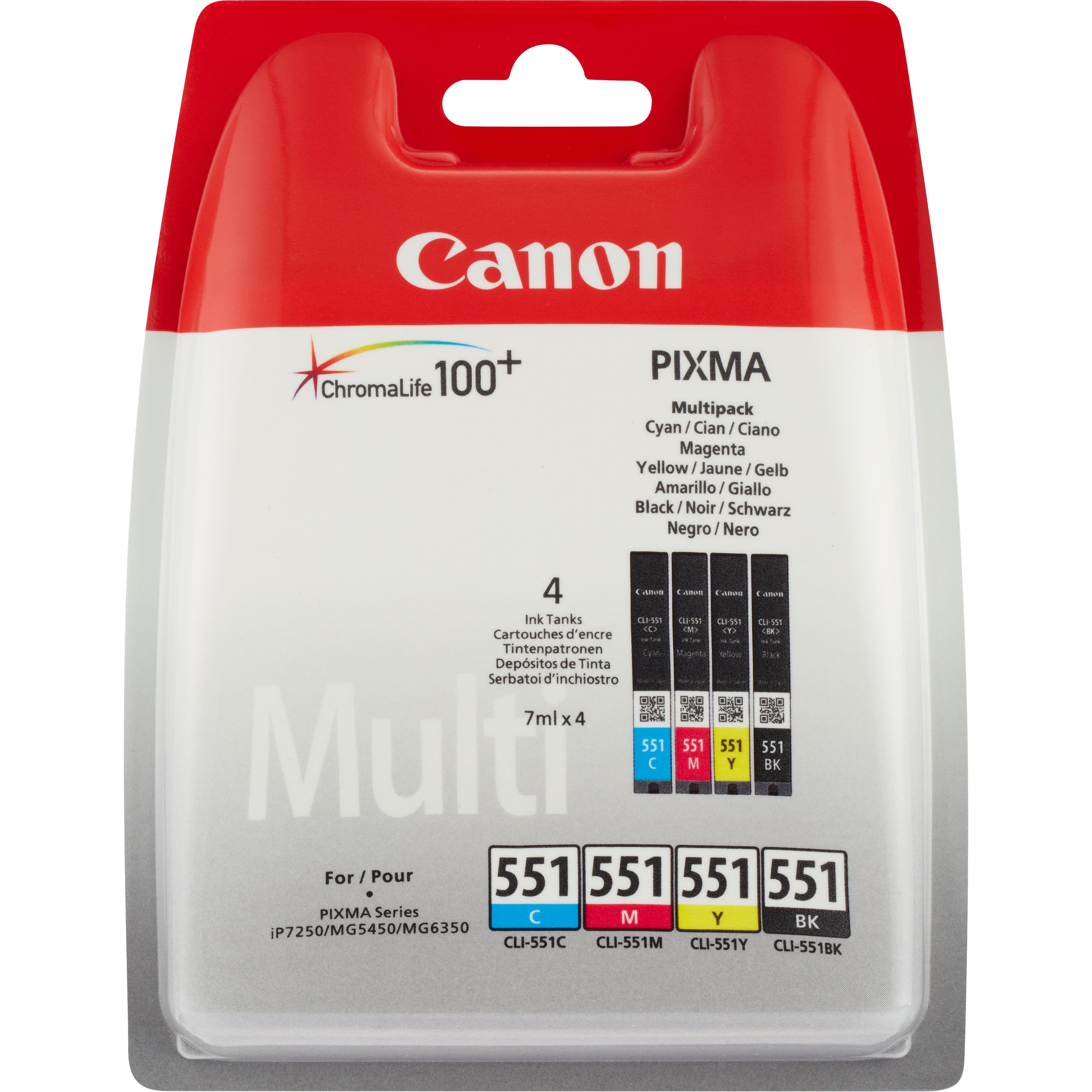 Tinta Original Canon Cli-551 Multipack Cian Magenta Amarillo Negro