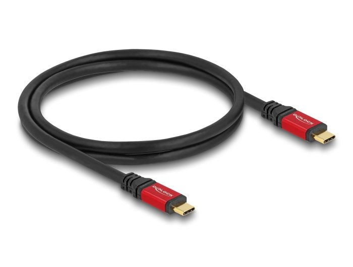 Delock 80652 Cable Usb 20 Gbps Usb Type-C Macho A Macho Pd 3.0 100 W E-Marker 0,8 M Rojo Metal