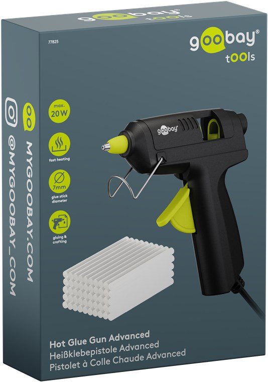 EAN 4040849778254 - Goobay 77825 pistola y lápiz de silicona caliente Pistola de cola termofusible Negro 20 W imagen 8