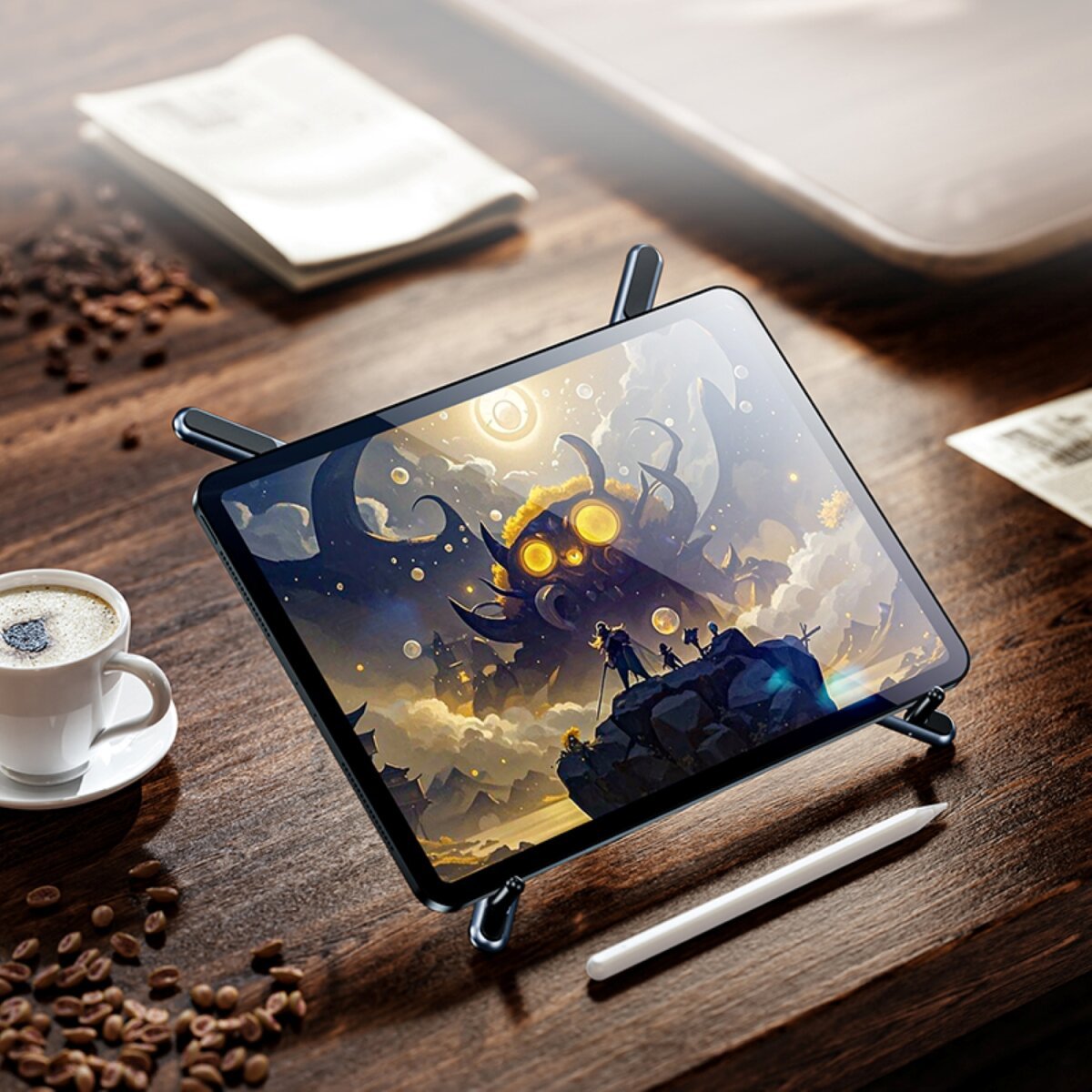 Podstawka Laptop/Tablet /Smartfone Kompatybilna Z Magsafe Szara