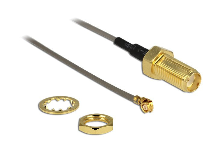 EAN 4043619888160 - DeLOCK 88816 cable coaxial MHF (I-PEX) RF SMA Negro imagen 1