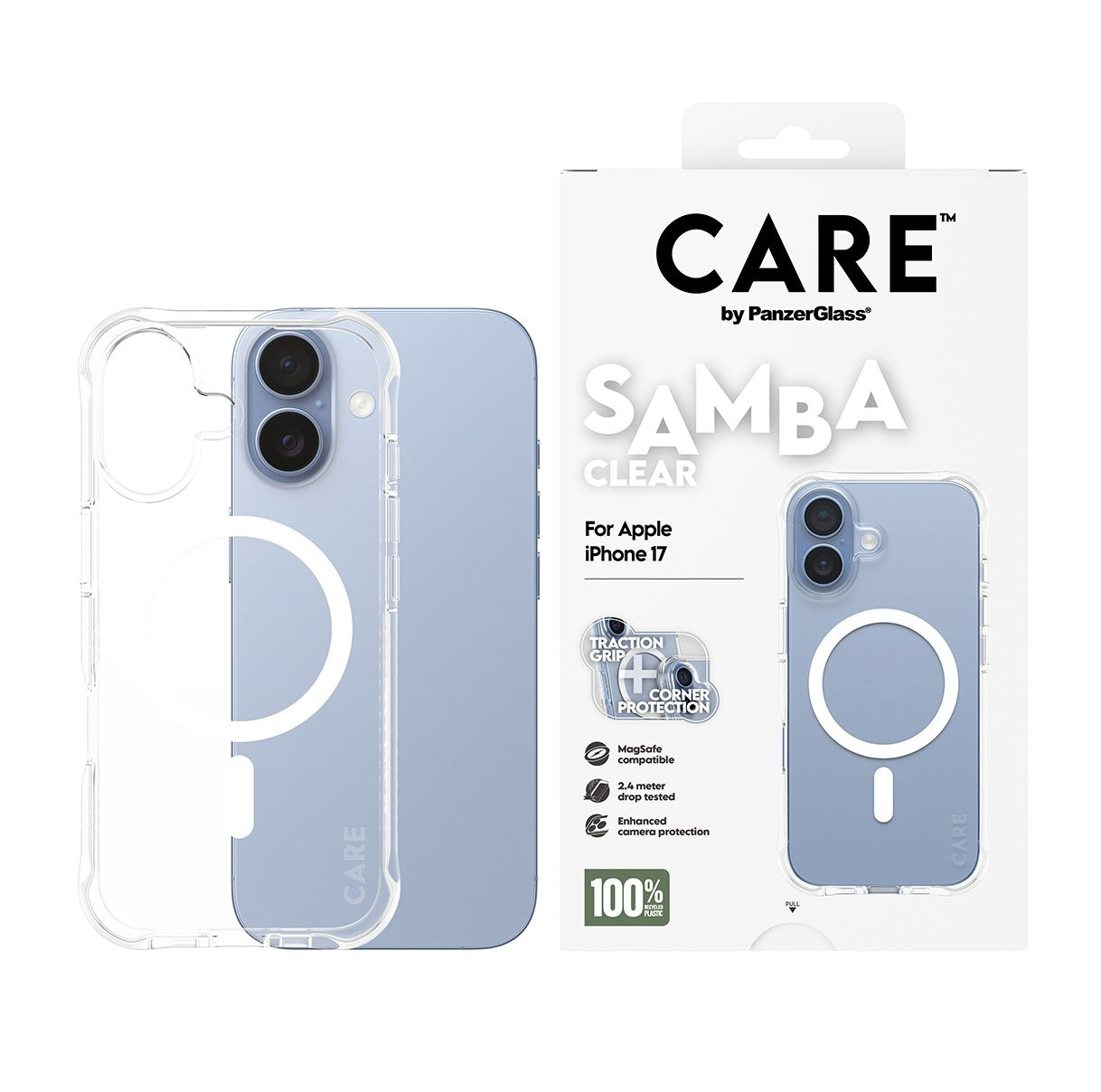EAN 5715685027031 - PanzerGlass CARE™ by ® Samba Case Transparent w. White MagSafe iPhone 17 funda para teléfono móvil Transp imagen 2