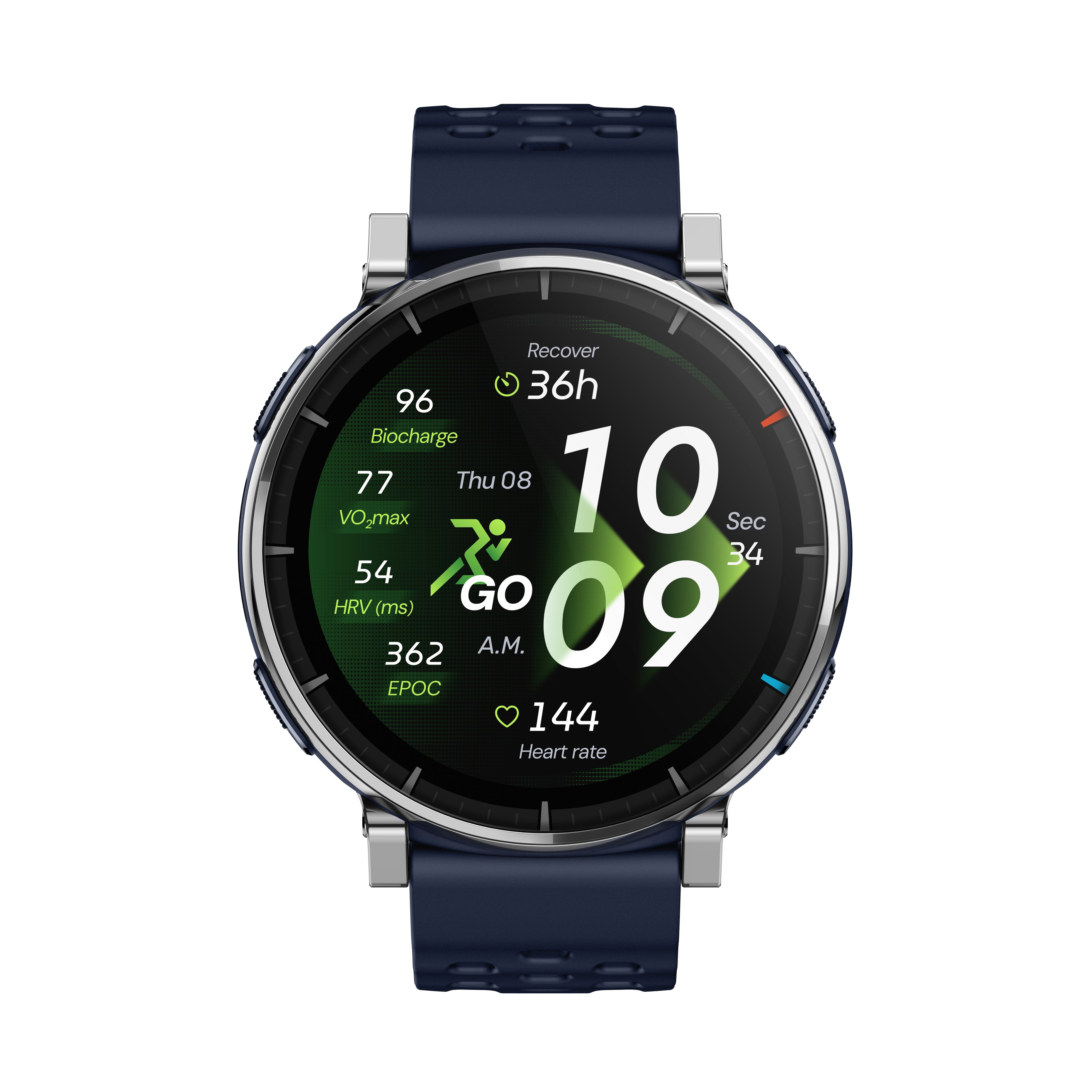 Smartwatch Amazfit Active 3 Premium Dark Azul Hyrox-Modus
