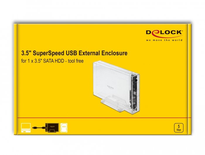 EAN 4043619426232 - DeLOCK 42623 caja para disco duro externo Carcasa de disco duro/SSD 2.5/3.5" imagen 6