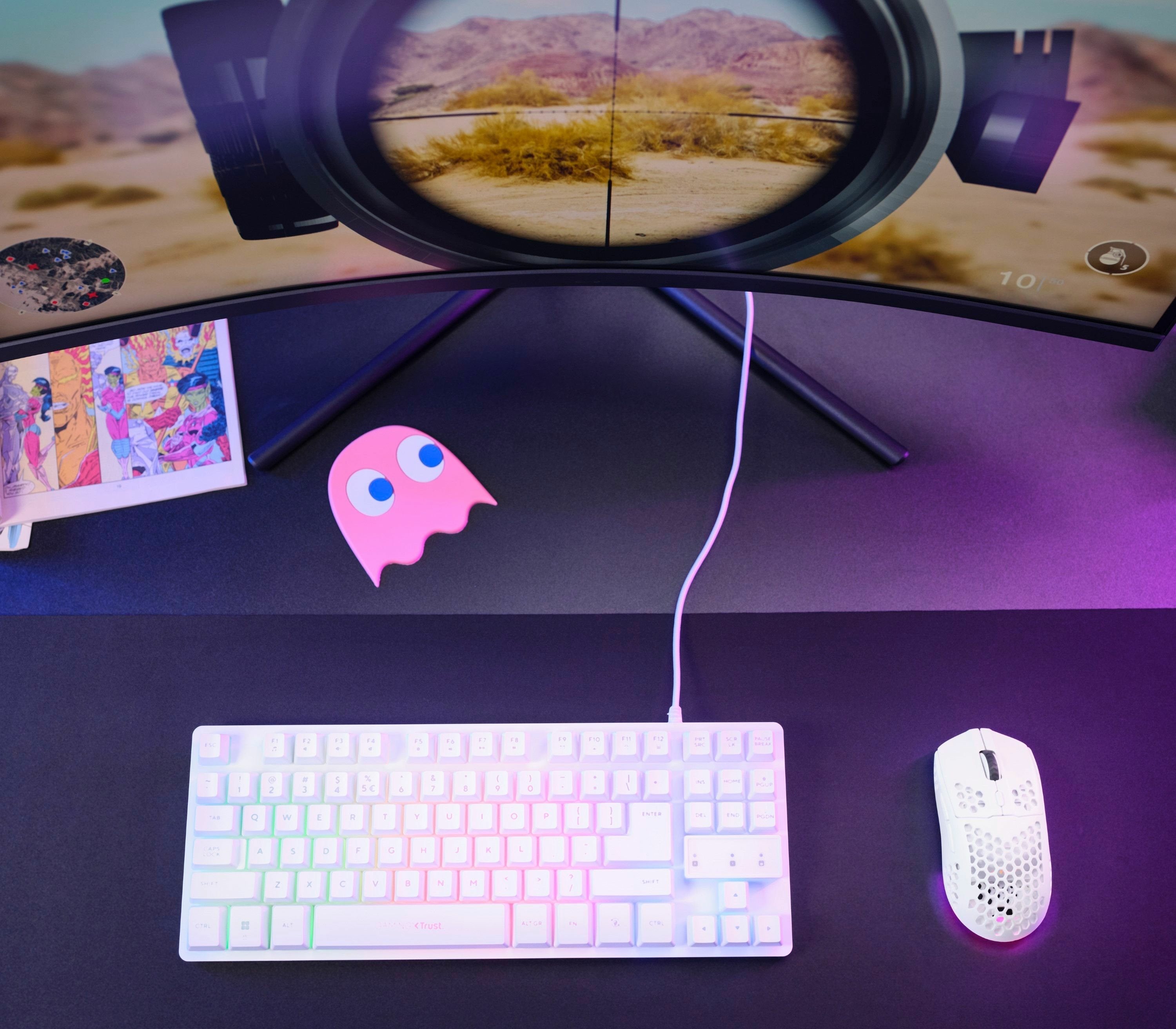 Ratón Gaming Inalámbrico Trust Gaming Gxt 929 Helox Batería Recargable Hasta 4800 Dpi Blanco