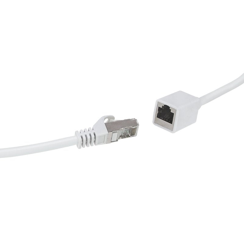 Latiguillo Cat 6a, S/Ftp,  1.00 M, Blanco, Macho-Hembra Cu Lszh