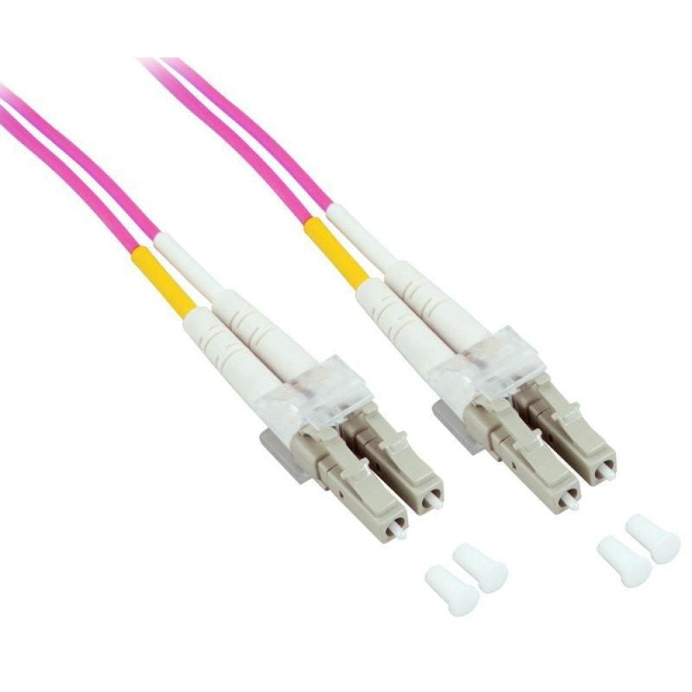 Cable De Fibra Optica Efb Duplex Jumper Lc-Lc 50/125,Om4,Lszh,Violetat,2.0mm,20m