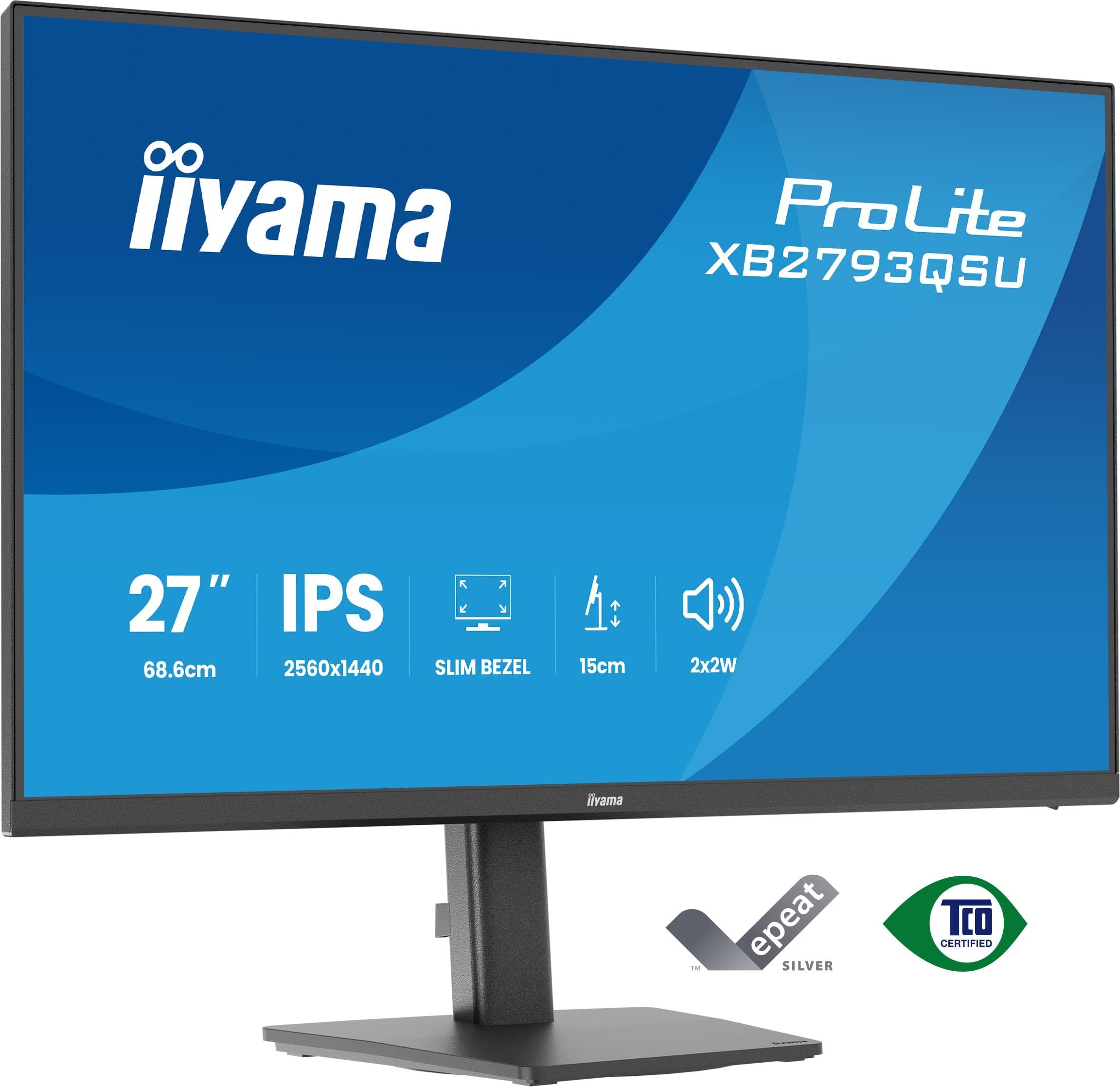 Iiyama 68.6cm 27" Xb2793qsu-B1 16:9 Hdmi+Dp+2xusb Ips