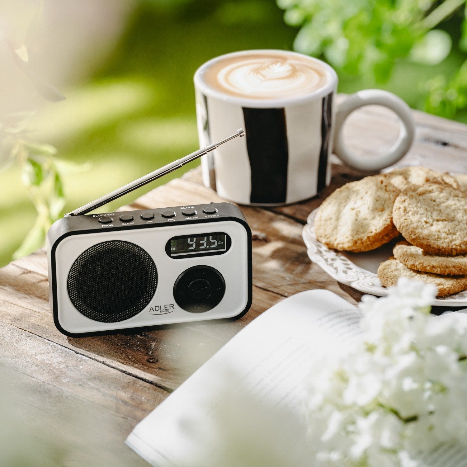 Adler Ad 1906 Digital Radio, Pll Am Fm, White Black