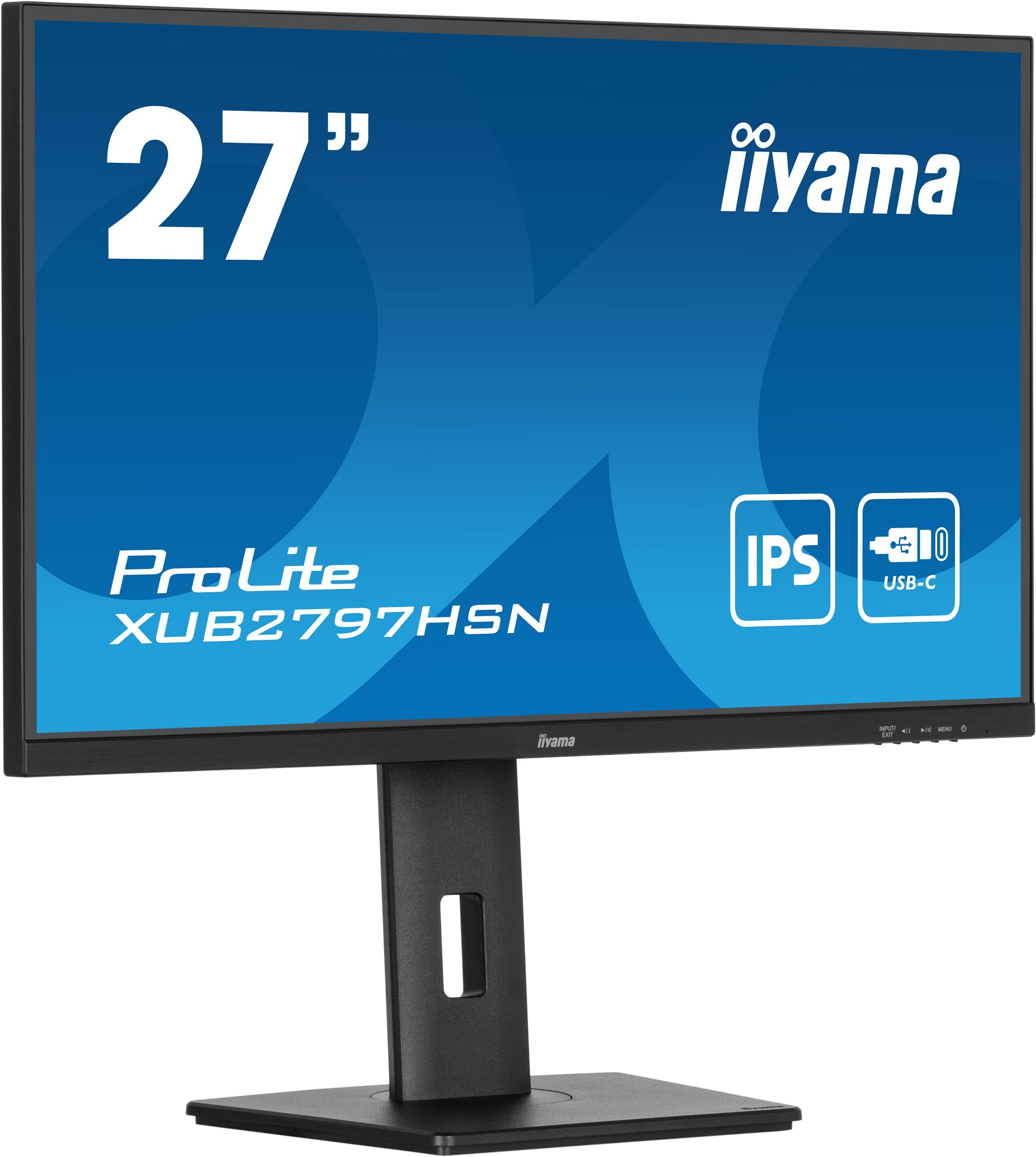 Monitor Iiyama Prolite Xub2797hsn-B1 (27 Pulgadas), Negro (Mate), Fullhd, Ips, Usb-C, Rj-45, Panel 100hz Xub2797hsn-B1
