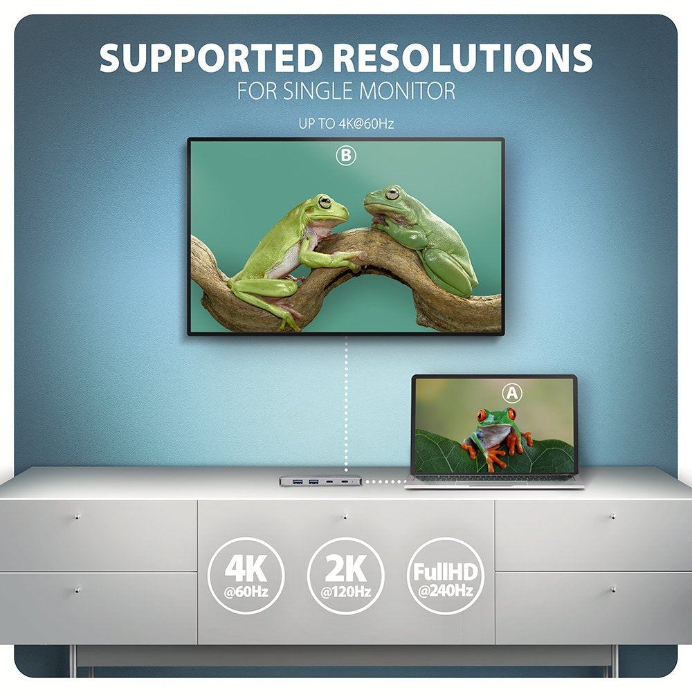 EAN 8595247908049 - Axagon HMC-5H60 base para portátil y replicador de puertos Alámbrico USB 3.2 Gen 1 (3.1 Gen 1) Type-C Gri imagen 5