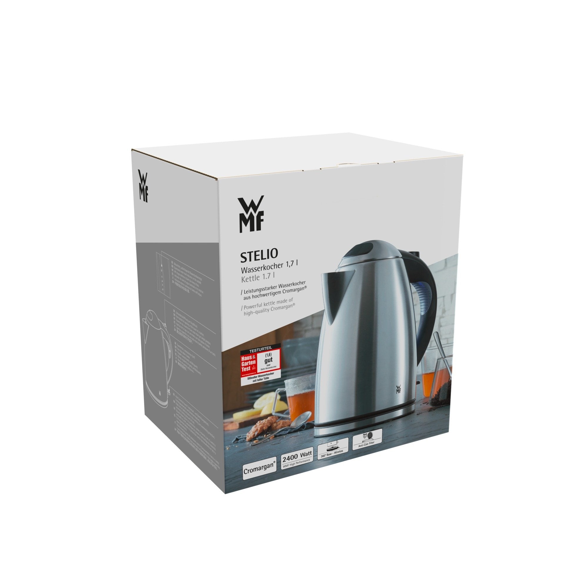 EAN 4211129057905 - WMF Stelio 0413020012 tetera eléctrica 1,7 L 2400 W Negro, Acero inoxidable imagen 10