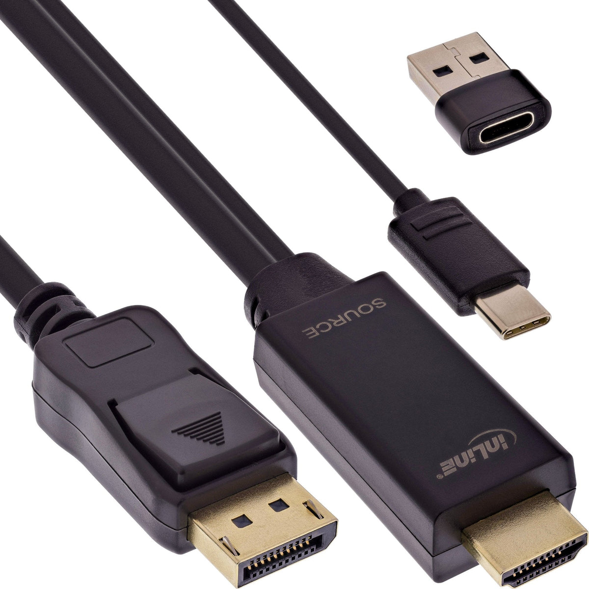 Inline® Hdmi A Displayport Converter Cable, 4k/60hz, Negro, 1m