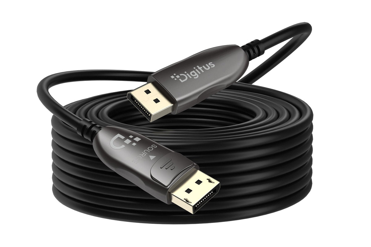 Digitus Displayport Aoc Hybrid Cable De Fibra Óptica, Uhd 8k,60m