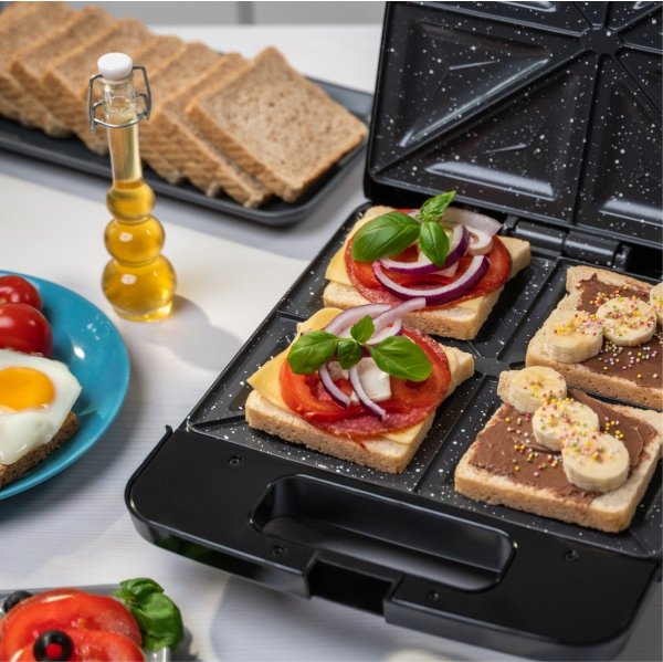 Sandwichera Zelmer Zsm7400 Inox / Negro