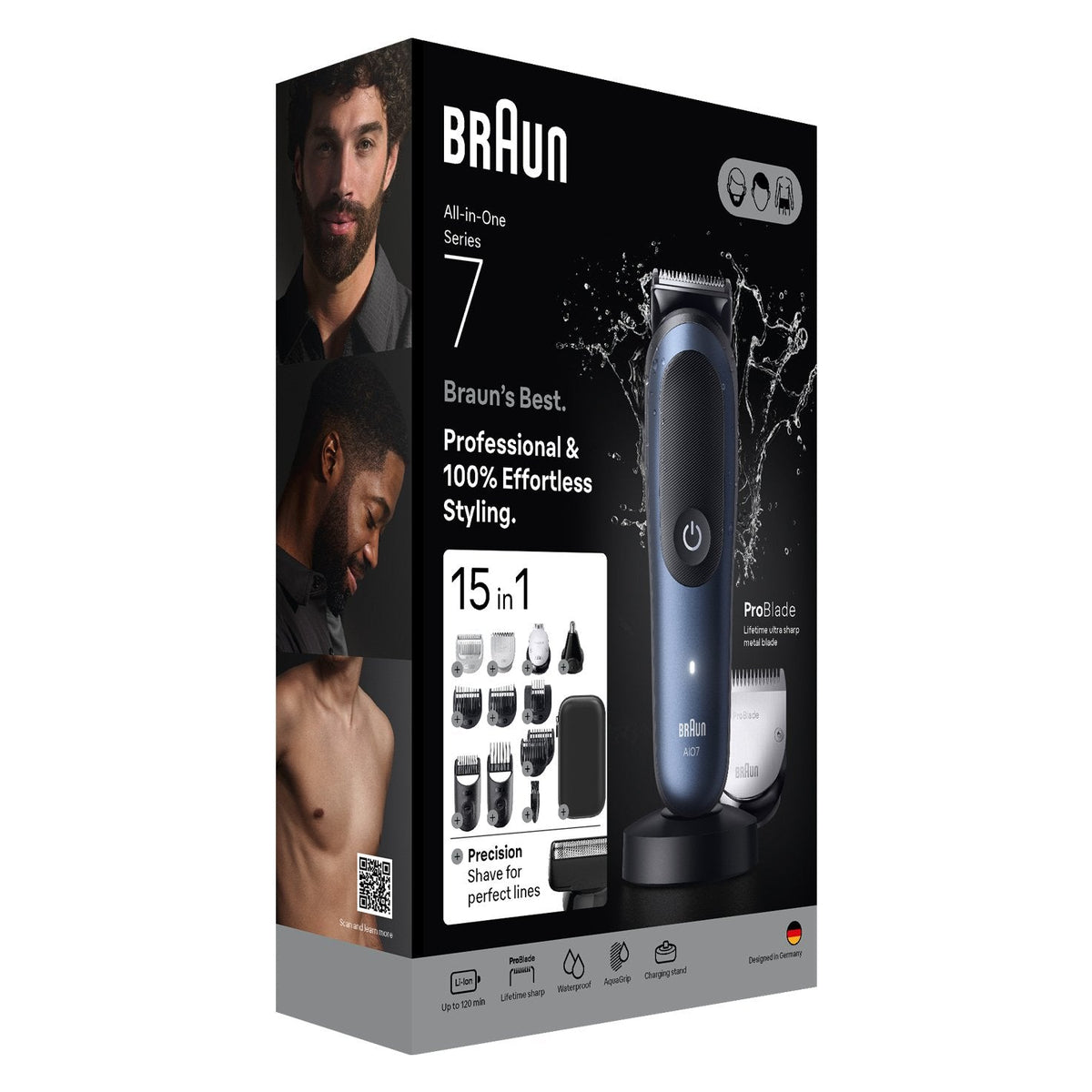 Braun Afeitadora 245043 / Series 7 All-In-One Aio7580 Negro, Azul