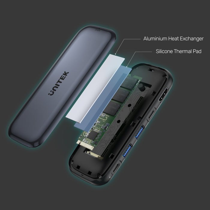 EAN 4894160047069 - UNITEK uHUB H6 USB Tipo C 10000 Mbit/s Gris imagen 6